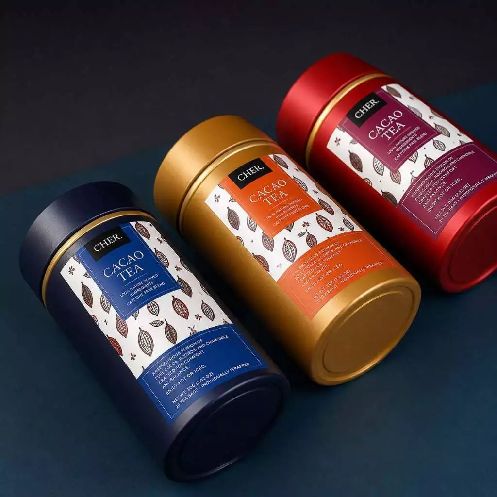 CHER. Chocolates Premium Roasted Cacao Husk Tea | Natural Antioxidant-Rich Herbal Tea | Bean-to-Bar