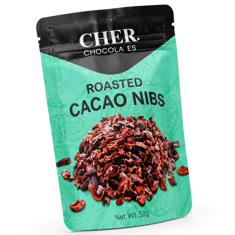 CHER. Chocolates Premium Roasted Cacao Nibs | 100% Pure Philippine Cacao Bean-to-Bar Superfood Snack