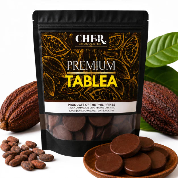 CHER. Chocolates Premium Tablea 1kg Wholesale Pure Cacao Tablets Unsweetened Filipino Hot Chocolate