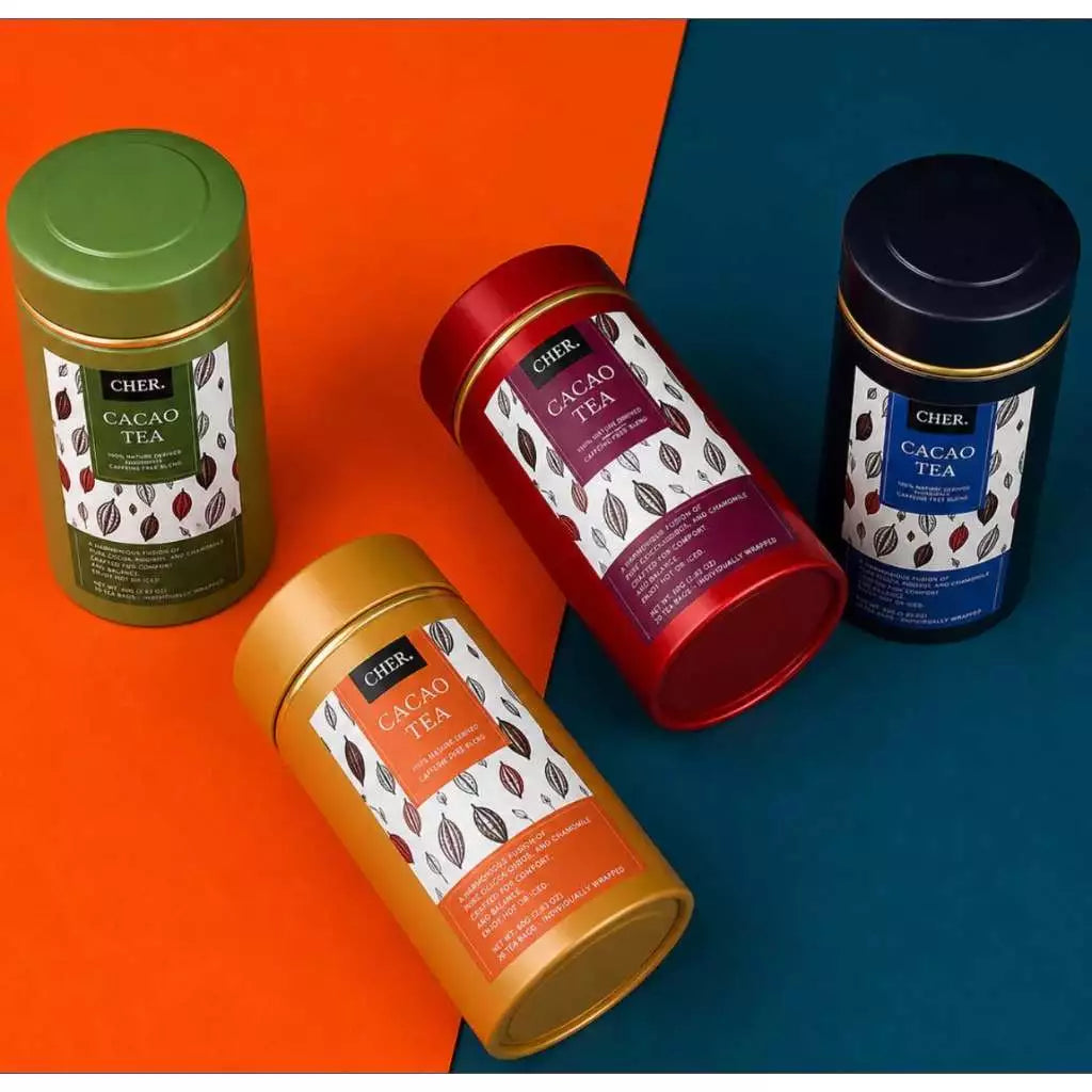 CHER. Chocolates Premium Roasted Cacao Husk Tea | Natural Antioxidant-Rich Herbal Tea | Bean-to-Bar