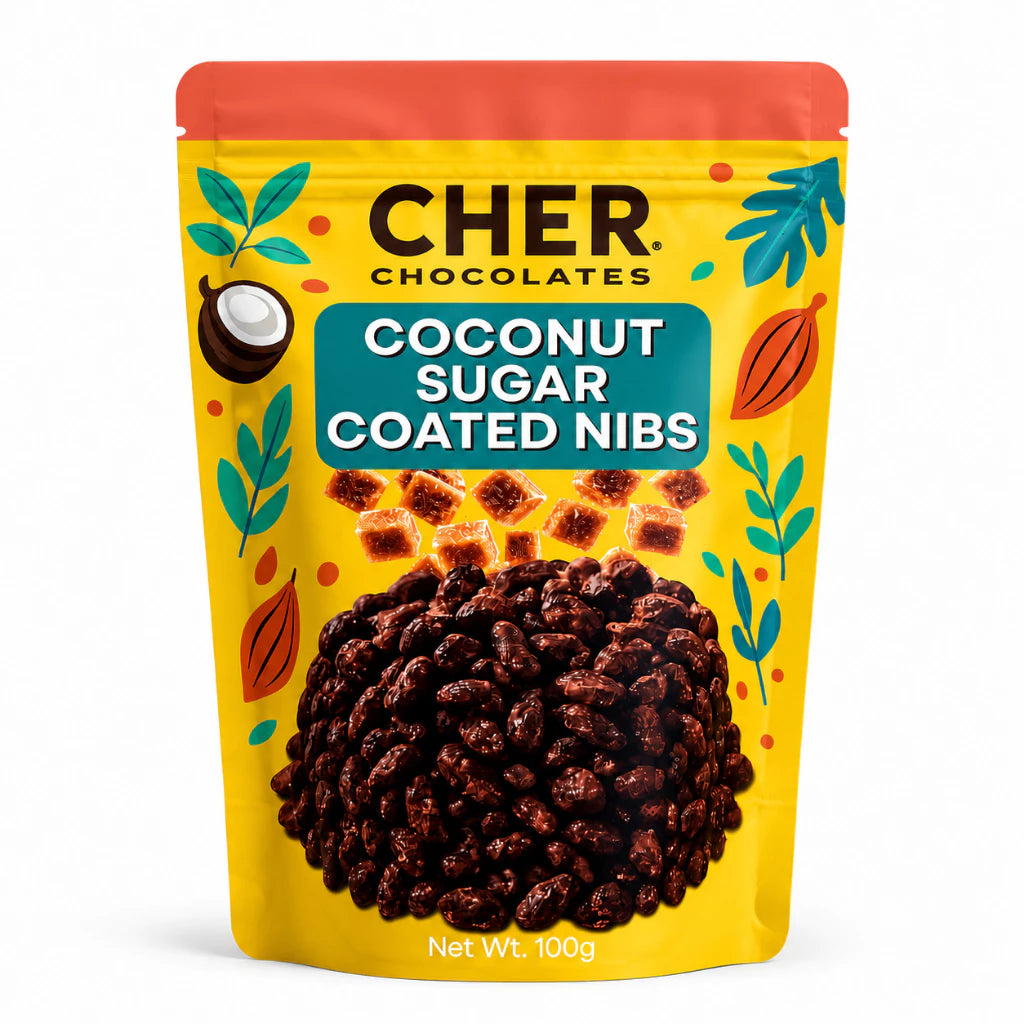 CHER. Chocolates Premium Sugar Coated Chocolate Series | Muscovado & Coconut Sugar | Bean-to-Bar