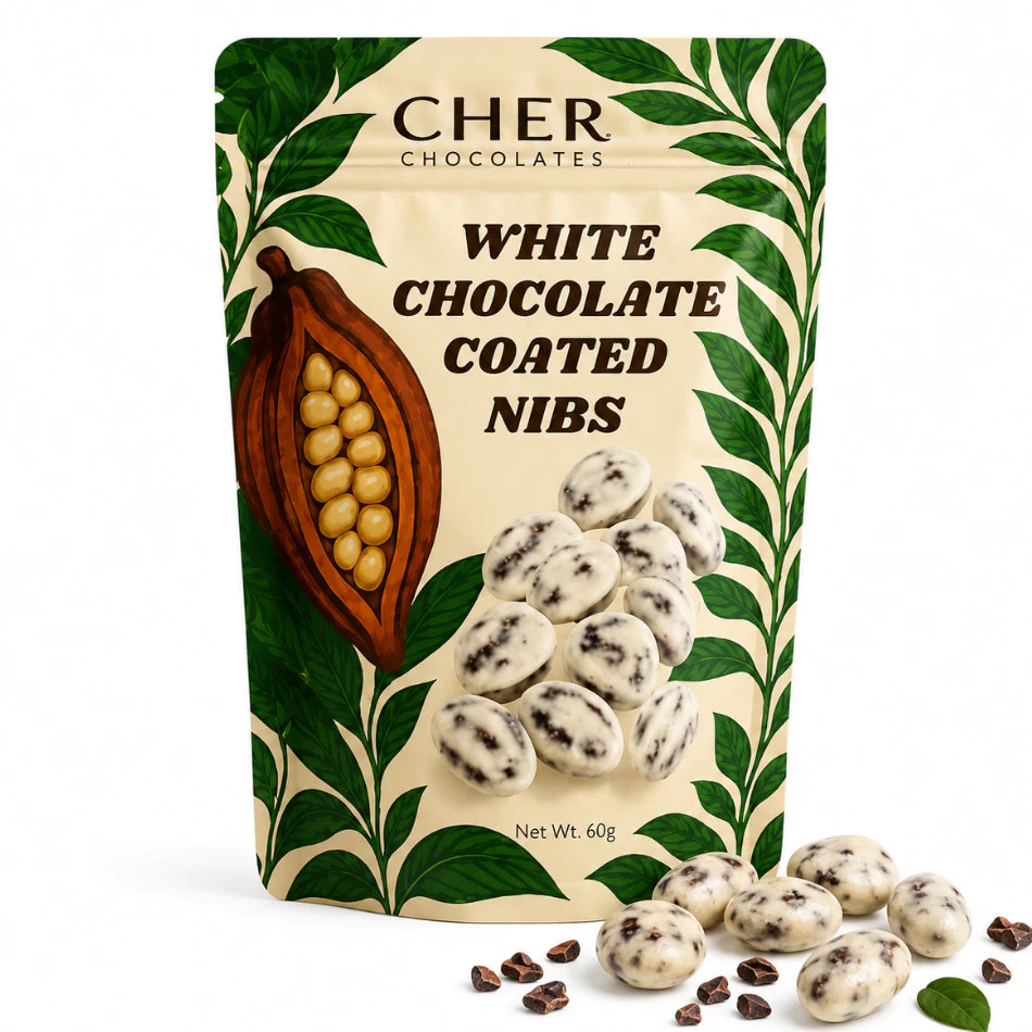 CHER. Chocolates Premium Chocolate Coated Almonds Series | Milk & White Chocolate | Bean-to-Bar